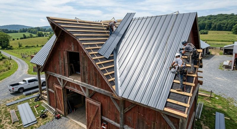 Barn Roof Construction in Larimer County, CO