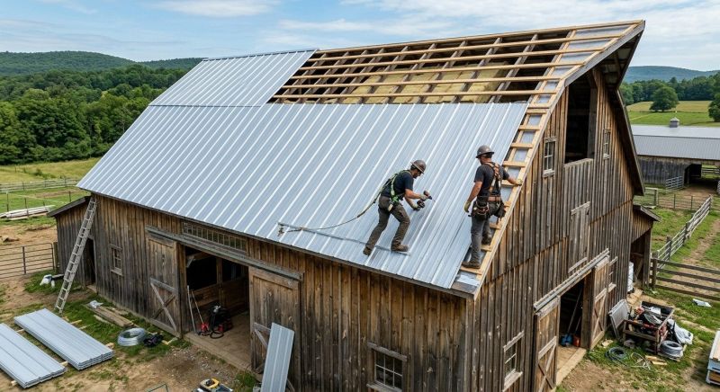Barn Roof Construction in Larimer County, CO