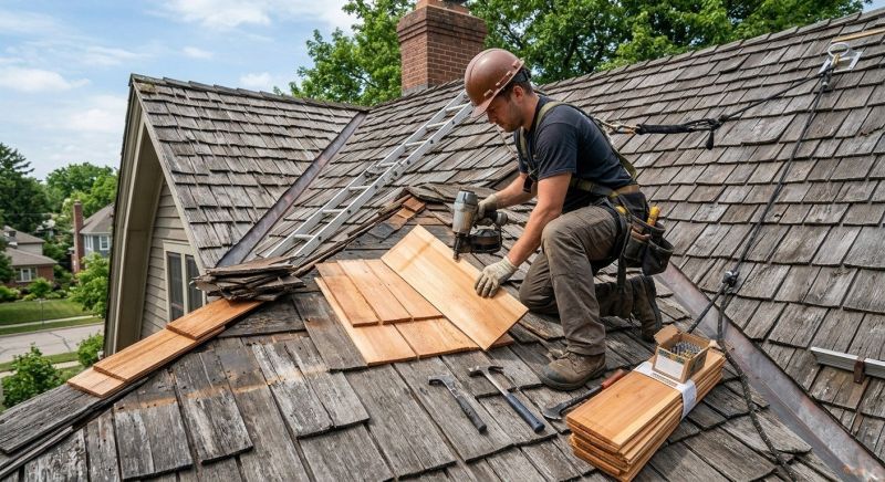 Cedar Shake Roof Repair in Larimer County, CO