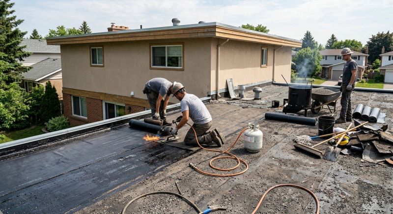 Flat Roof Tar Repair in Larimer County, CO