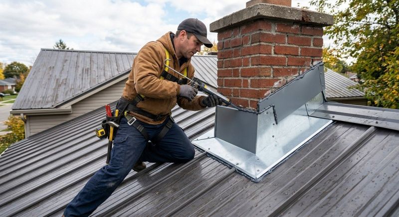 Metal Roof Flashing Repair in Larimer County, CO
