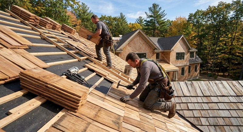 Natural Wood Roof Installation in Larimer County, CO
