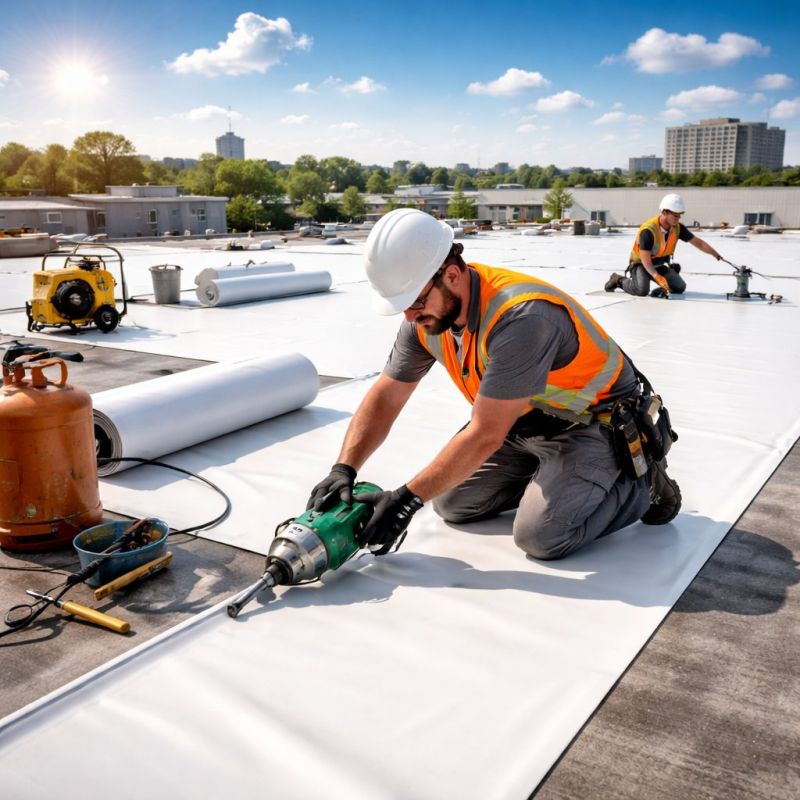 Single Ply Roof Installation in Berthoud, CO