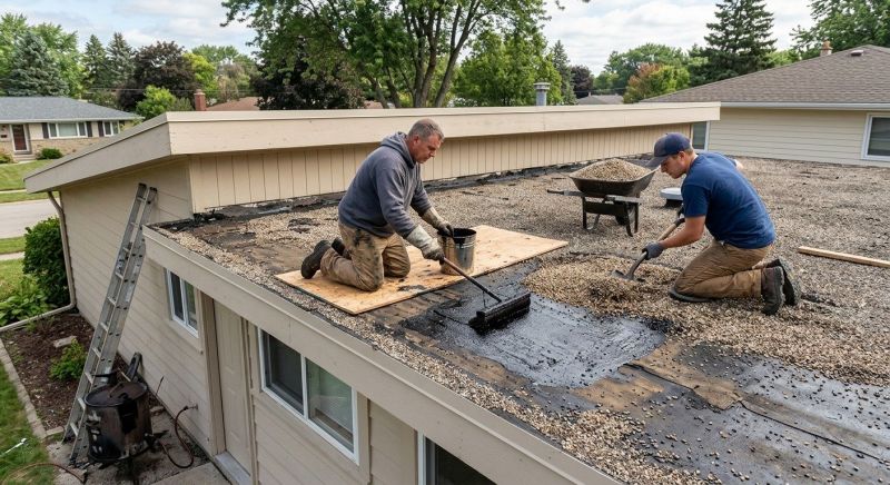 Tar And Gravel Roof Repair in Evans, CO